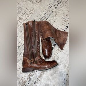 BED|STU Distressed Brown Leather Boots